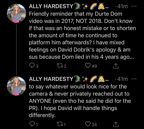 ally hardesty reddit|Ally Hardesty responds to David Dobrik apologizing to her